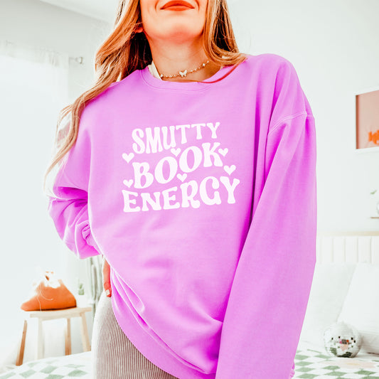 Smutty Book Energy Lightweight Comfort Colors Sweatshirt