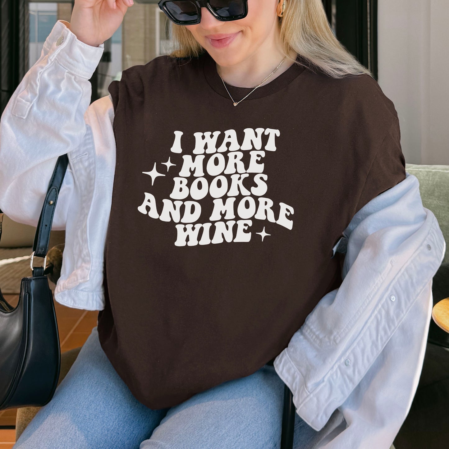 I Want More Books And More Wine Gildan Softstyle Shirt