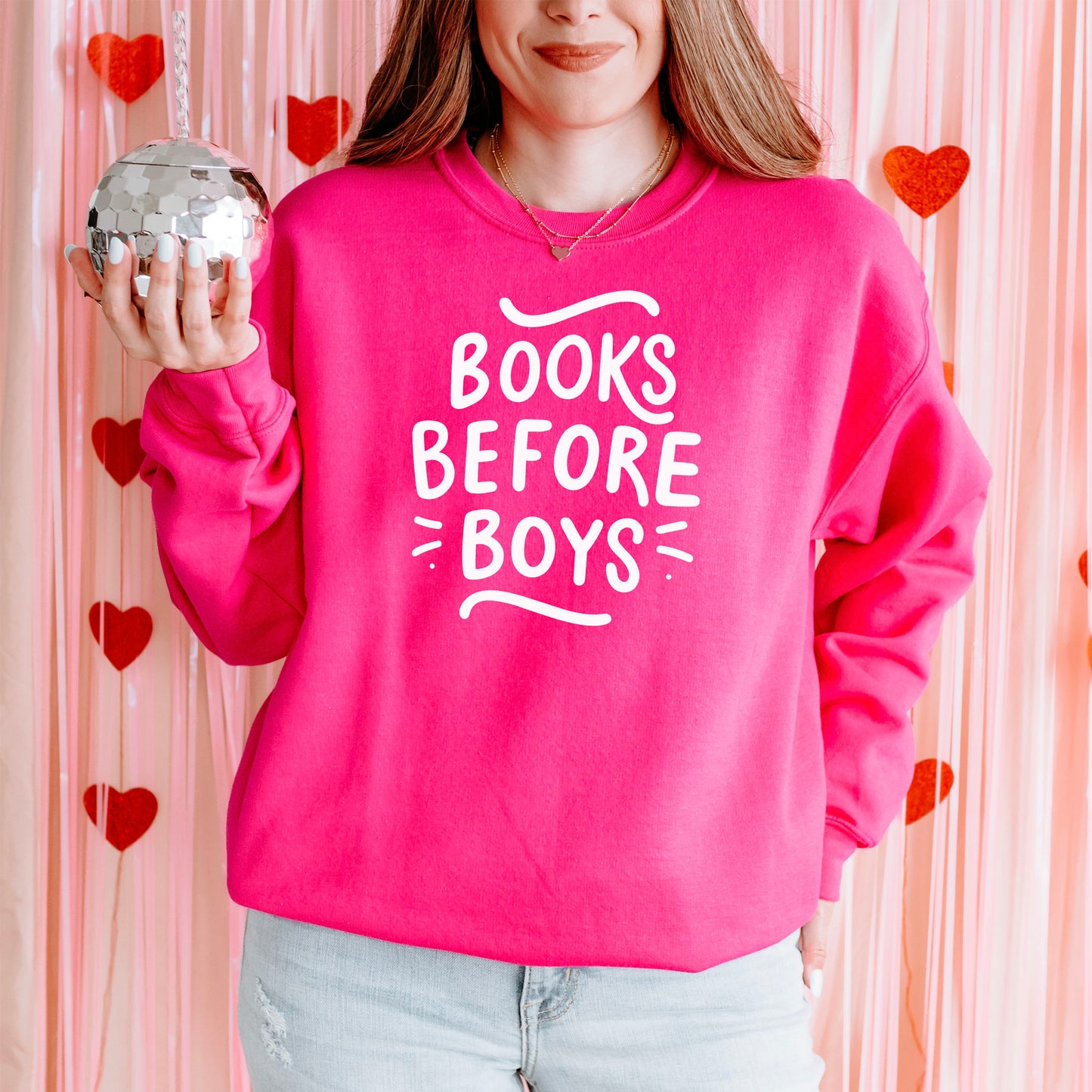 Books Before Boys Gildan Crewneck Sweatshirt