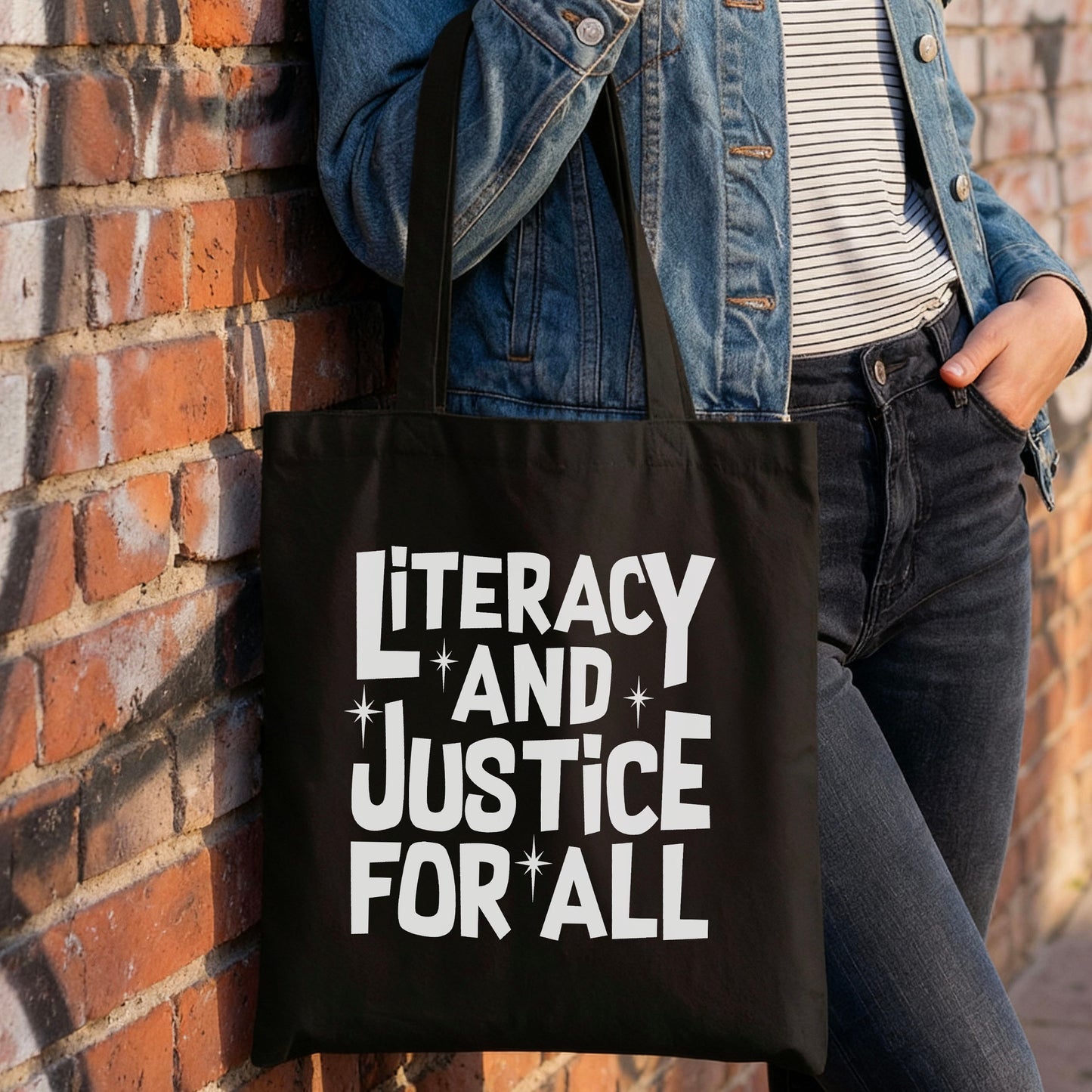 Literacy And Justice For All Canvas Tote Bag