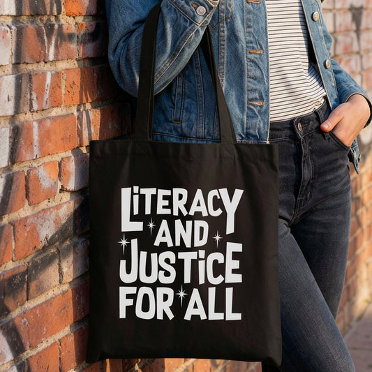 Literacy And Justice For All Canvas Tote Bag