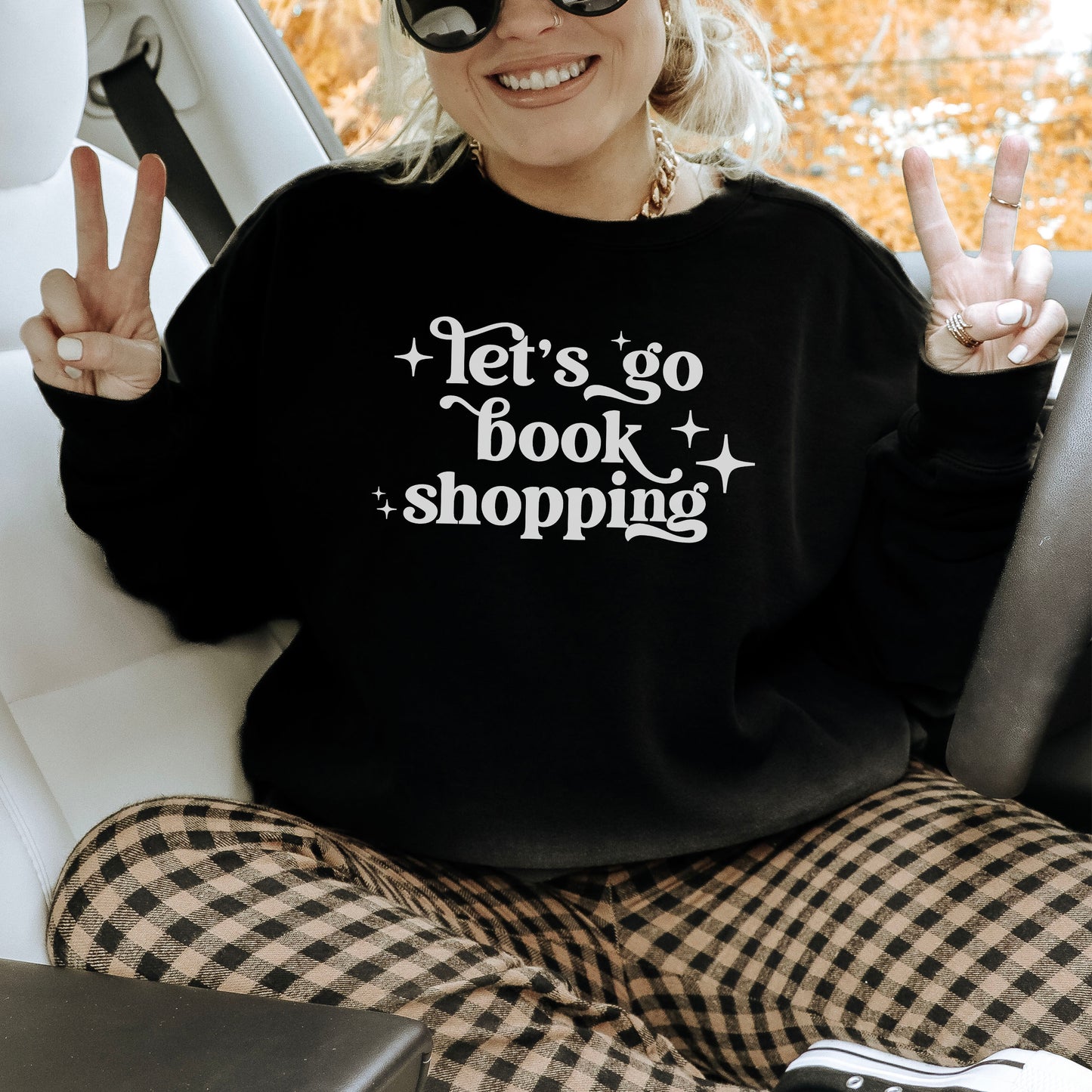 Let’s Go Book Shopping Lightweight Comfort Colors Sweatshirt