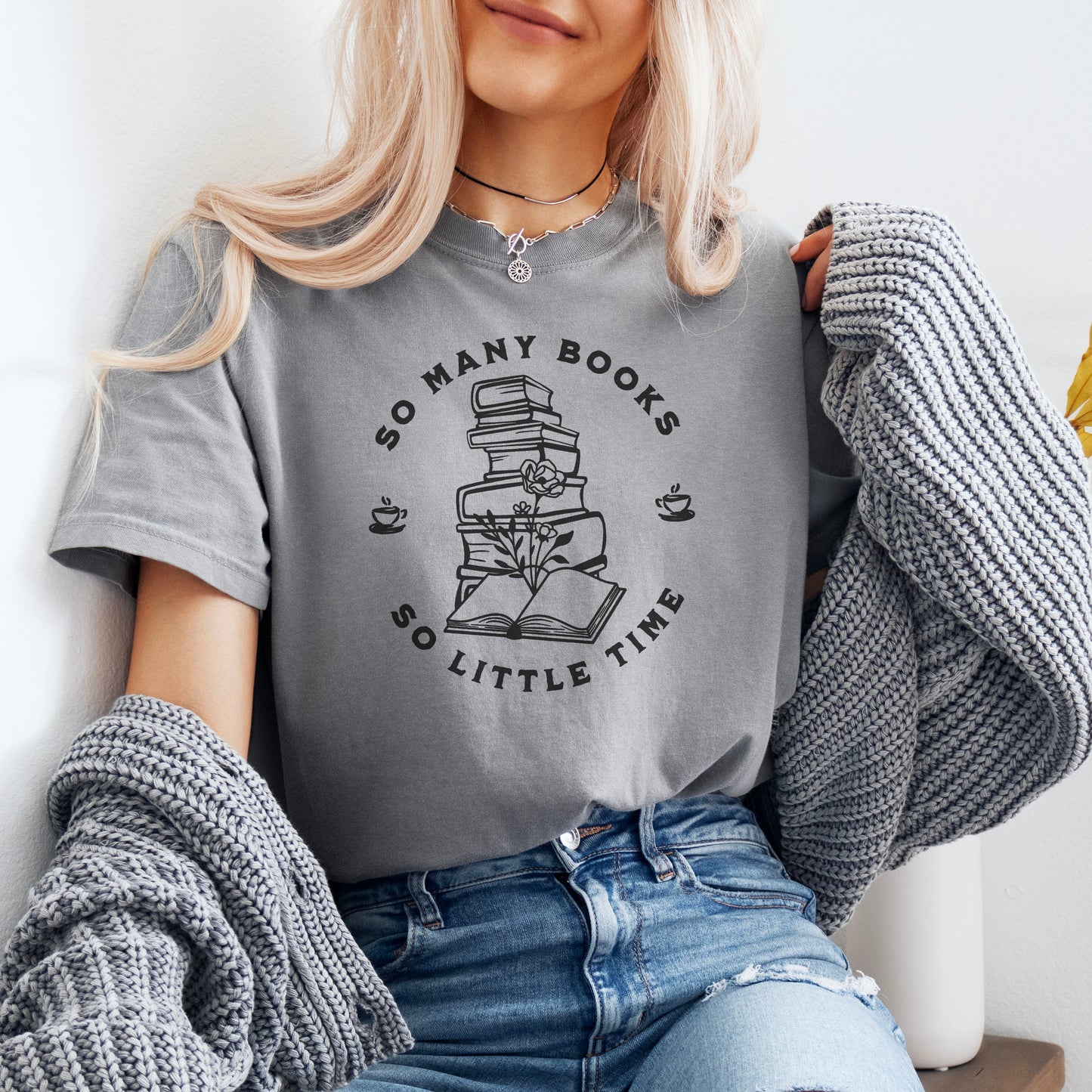 So Many Books So Little Time Comfort Colors Shirt | Bookish Heavyweight Tee for Readers and Bibliophiles