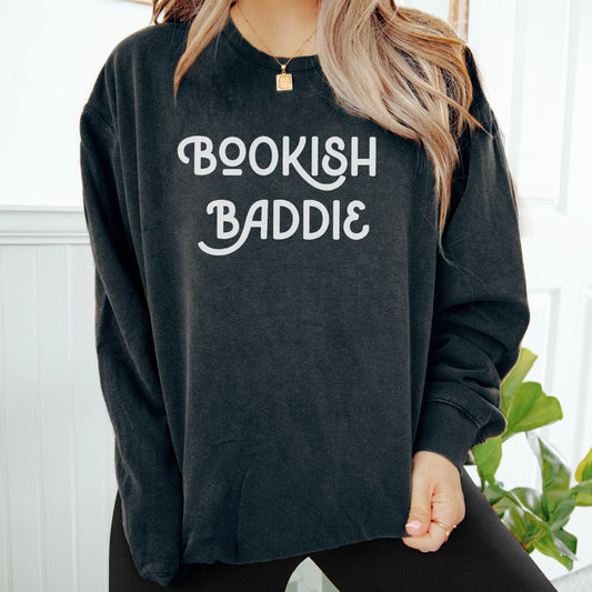 Bookish Baddie Comfort Colors Lightweight Sweatshirt