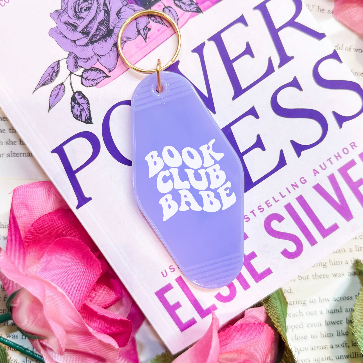 Book Club Babe Retro Motel Keychain