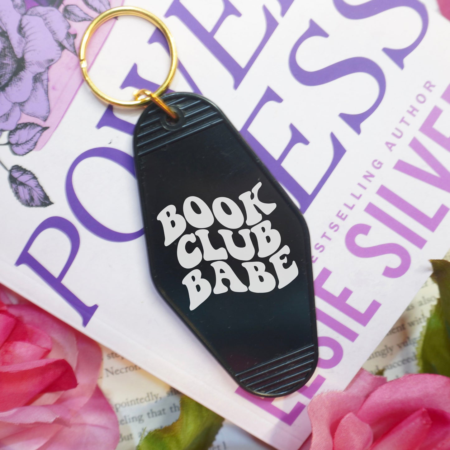 Book Club Babe Retro Motel Keychain