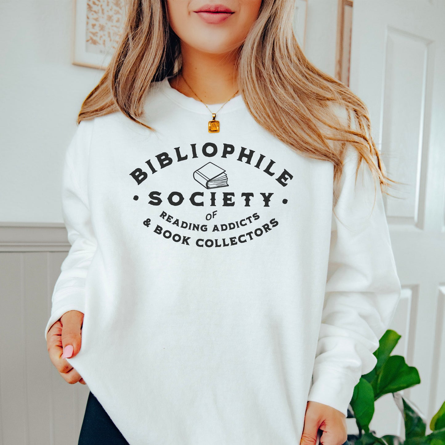 Bibliophile Society Comfort Colors Lightweight Sweatshirt | Bookish Cozy Pullover for Readers