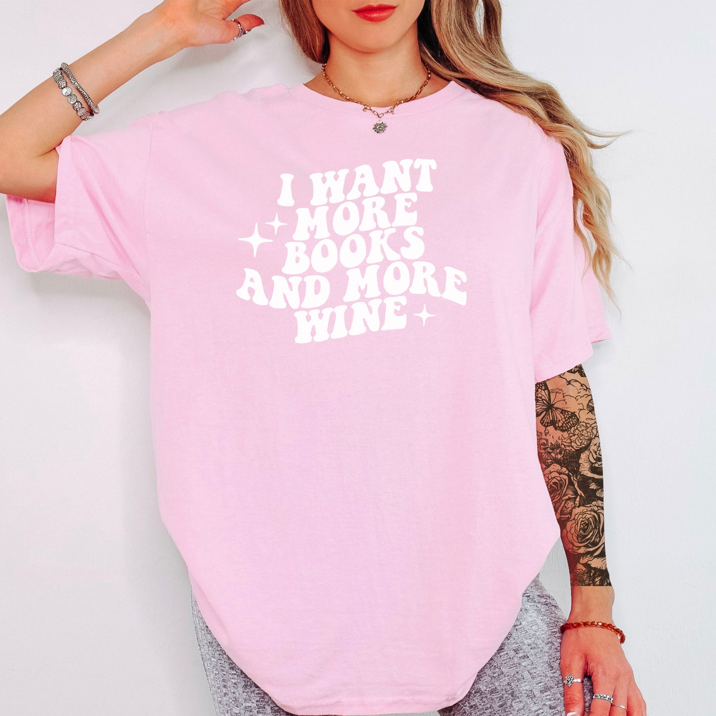 I Want More Books And More Wine Gildan Softstyle Shirt