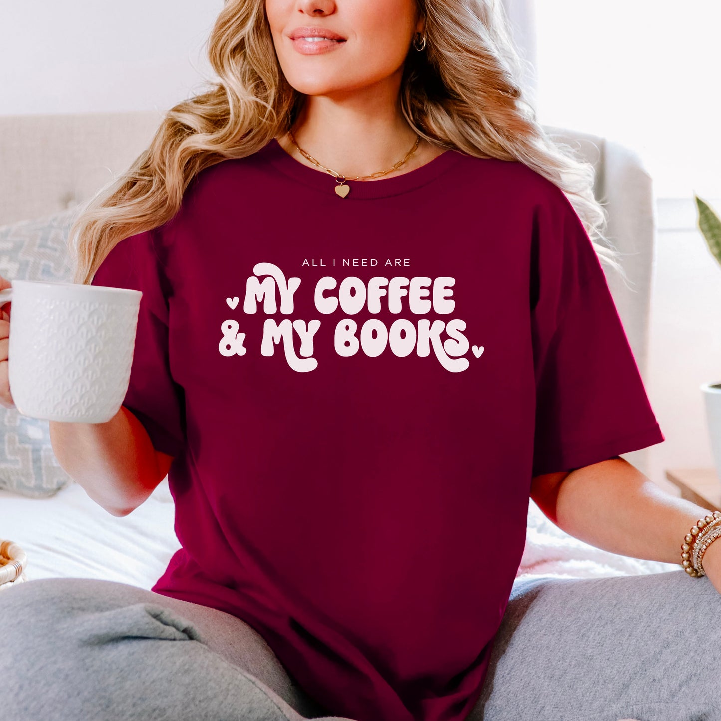 All I Need Are My Coffee & My Books Gildan Softstyle Shirt