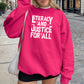 Literacy And Justice For All Gildan Crewneck Sweatshirt