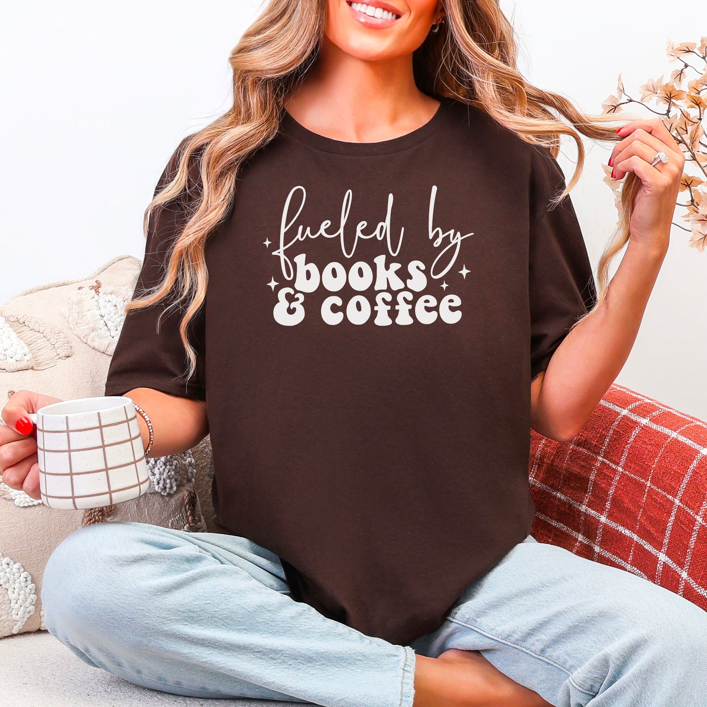 Fueled By Books And Coffee Gildan Softstyle Shirt