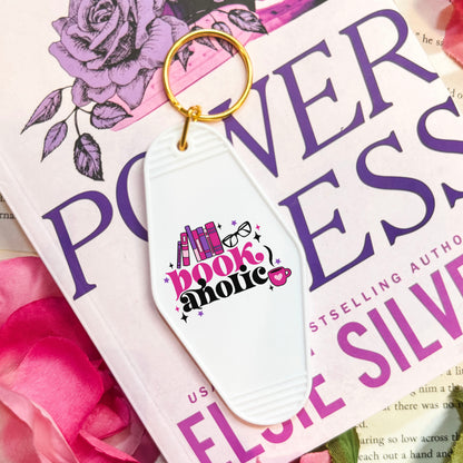 Bookaholic Motel Keychain