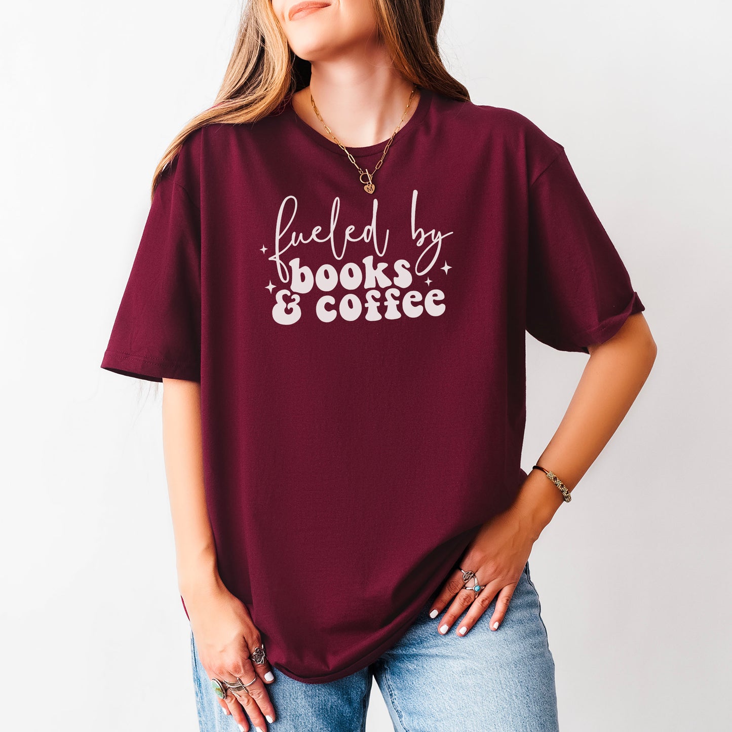 Fueled By Books And Coffee Gildan Softstyle Shirt