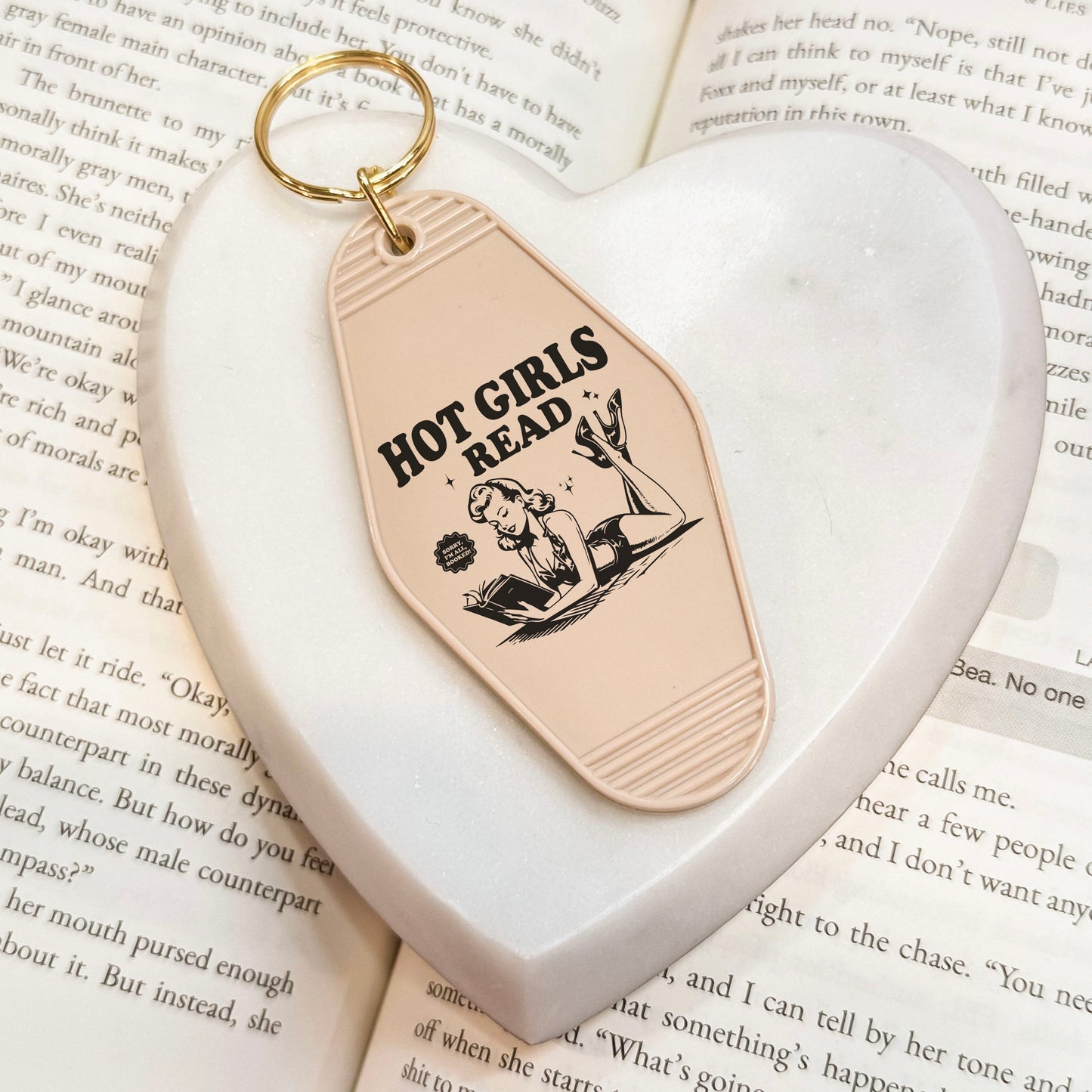 Hot Girls Read Motel Keychain