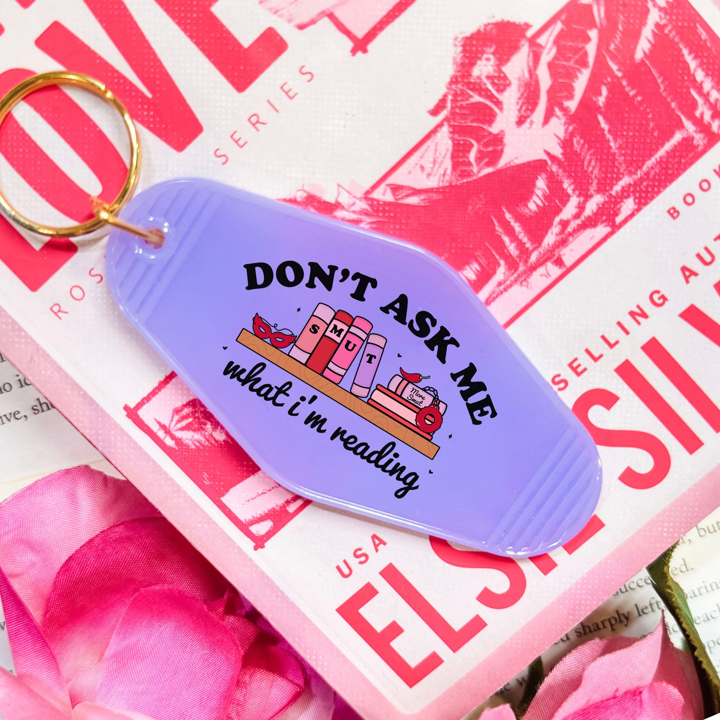 Don't Ask Me What I'm Reading  Motel Keychain