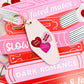 Reader Candy Hearts Retro Motel Keychain