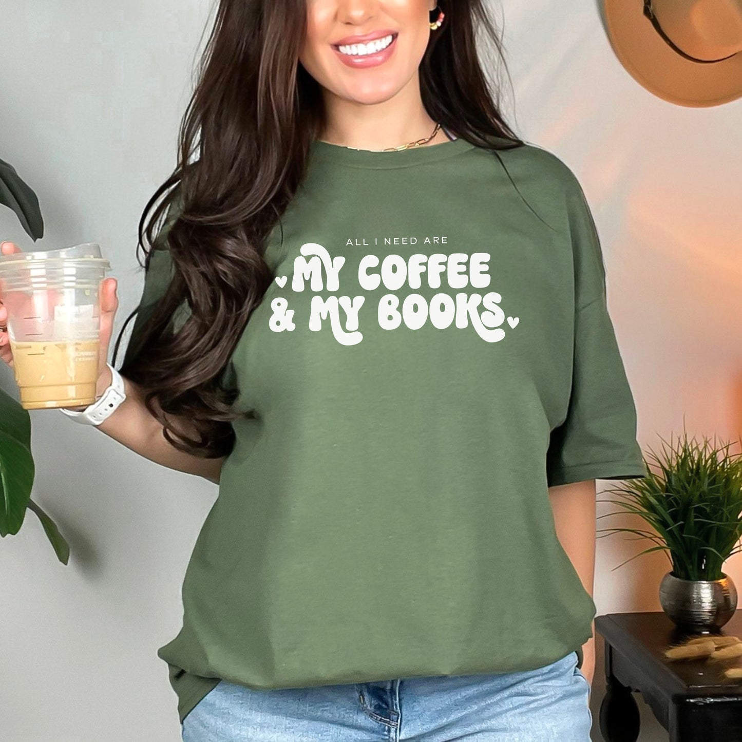 All I Need Are My Coffee & My Books Gildan Softstyle Shirt