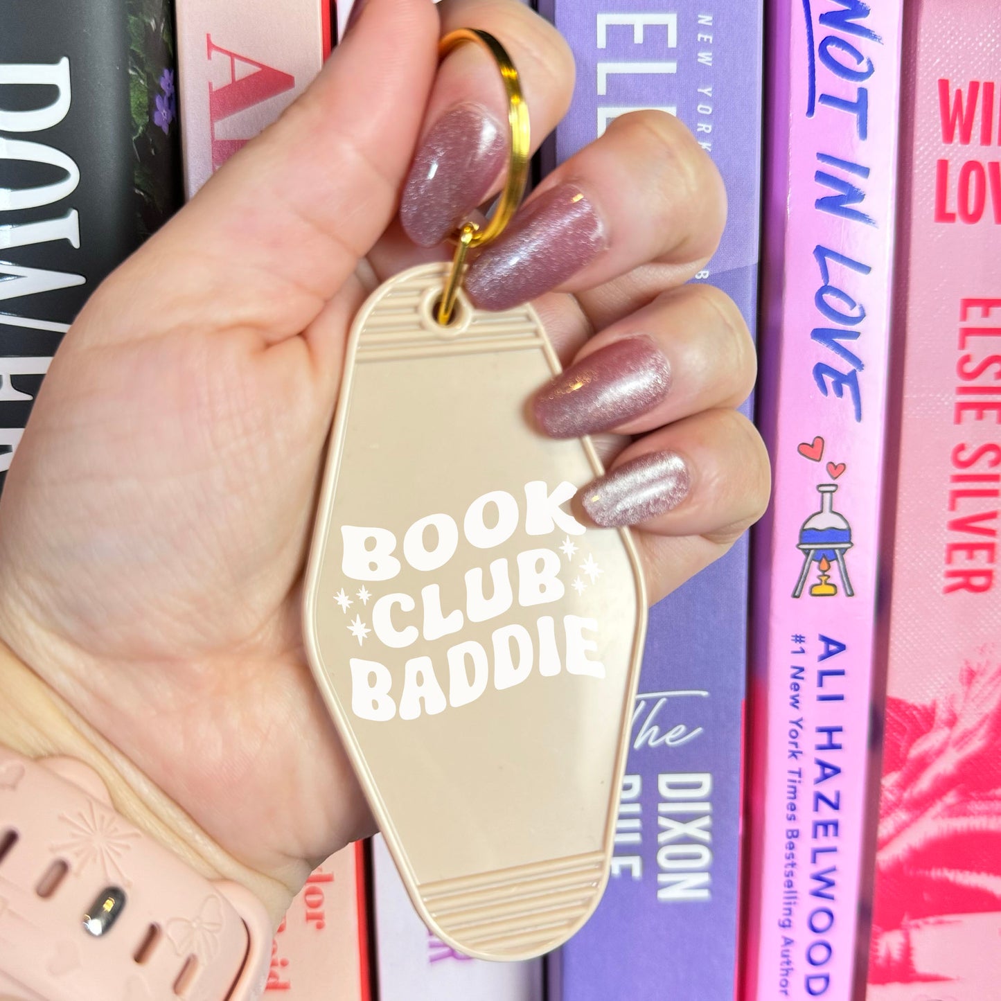 Book Club Baddie Retro Motel Keychain