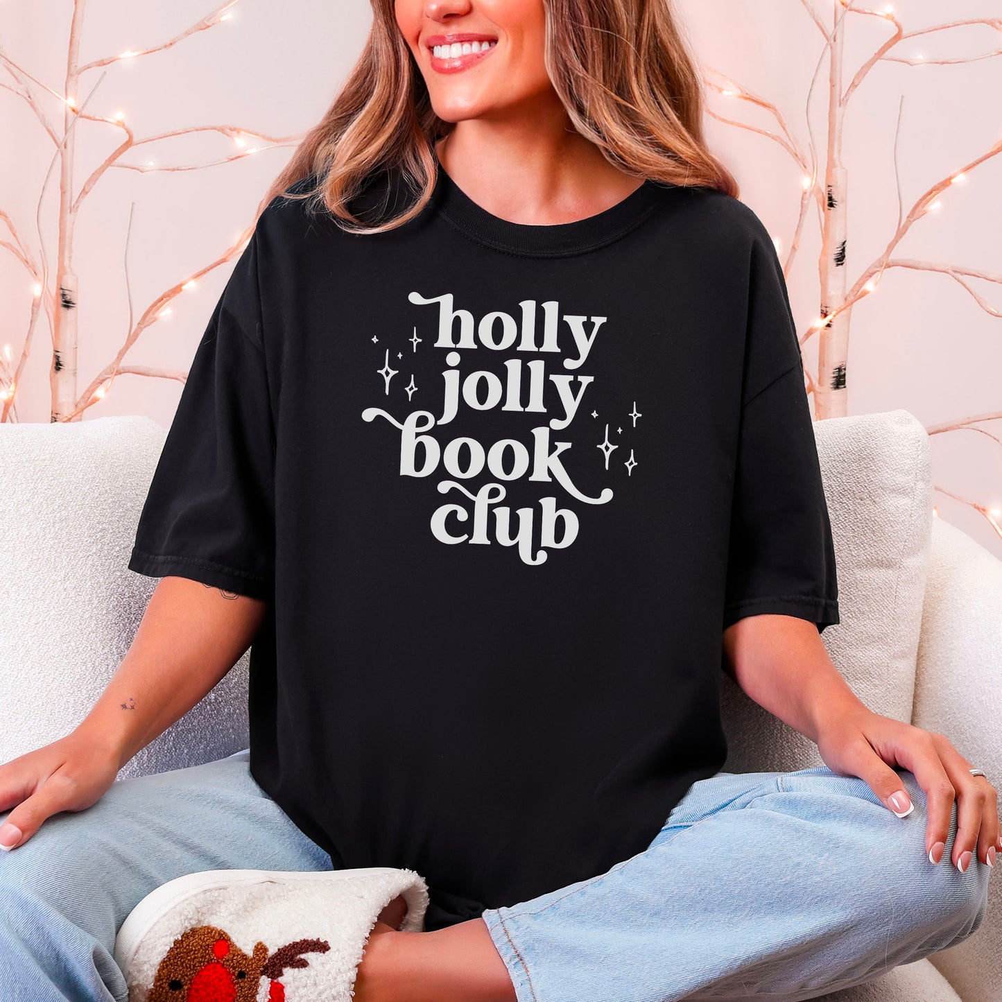 Holly Jolly Book Club Heavyweight Comfort Colors Shirt