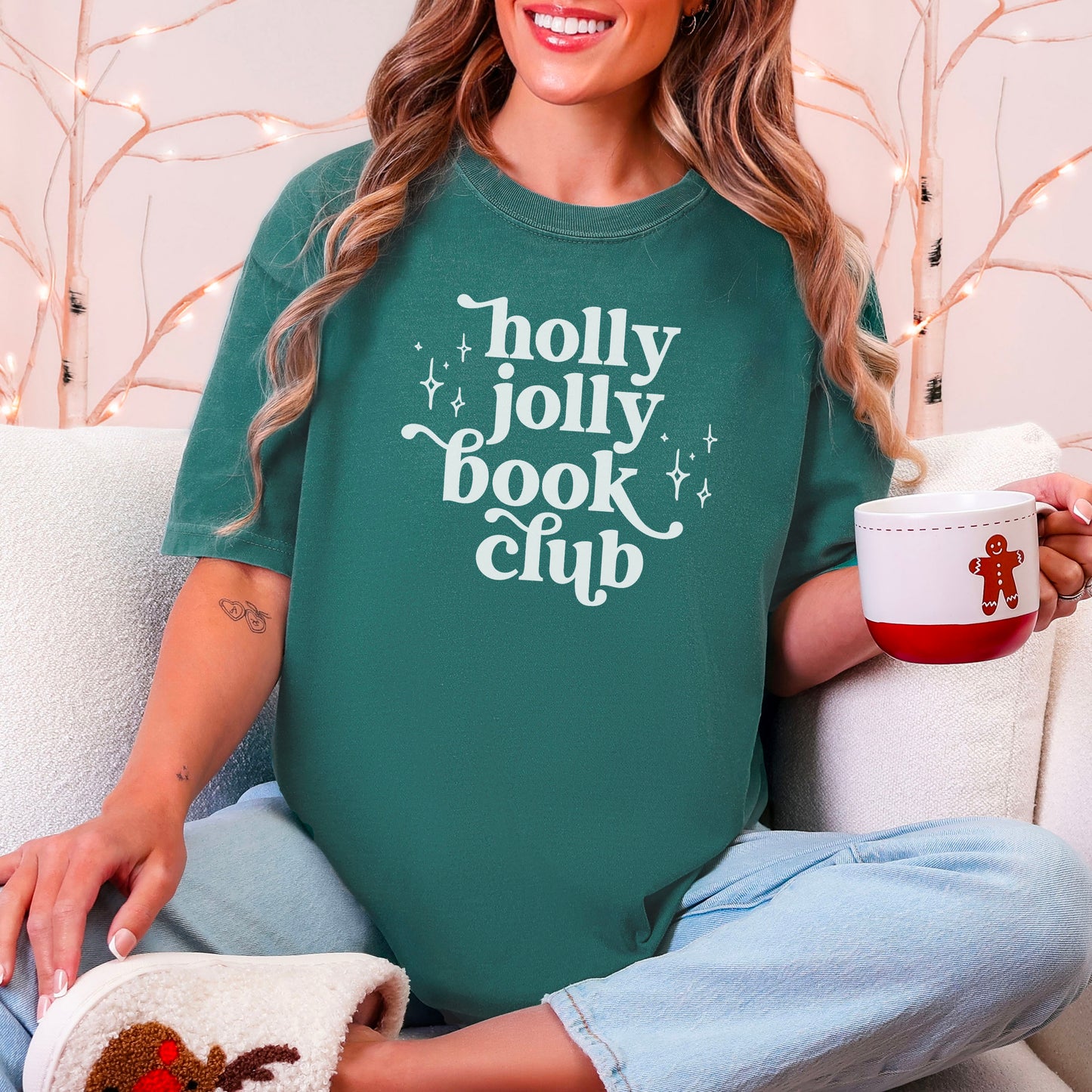 Holly Jolly Book Club Heavyweight Comfort Colors Shirt