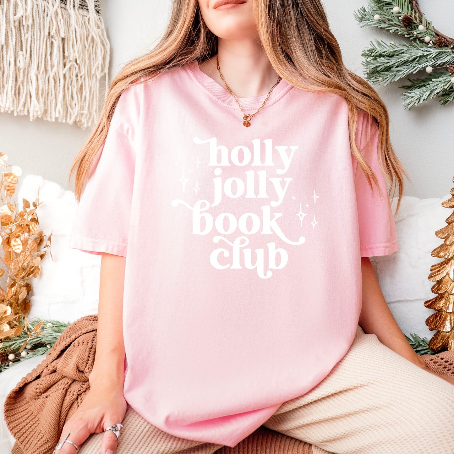 Holly Jolly Book Club Heavyweight Comfort Colors Shirt