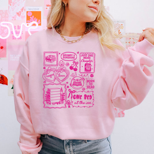 Bookish Romance Tropes Gildan Heavy Blend Crewneck Sweatshirt