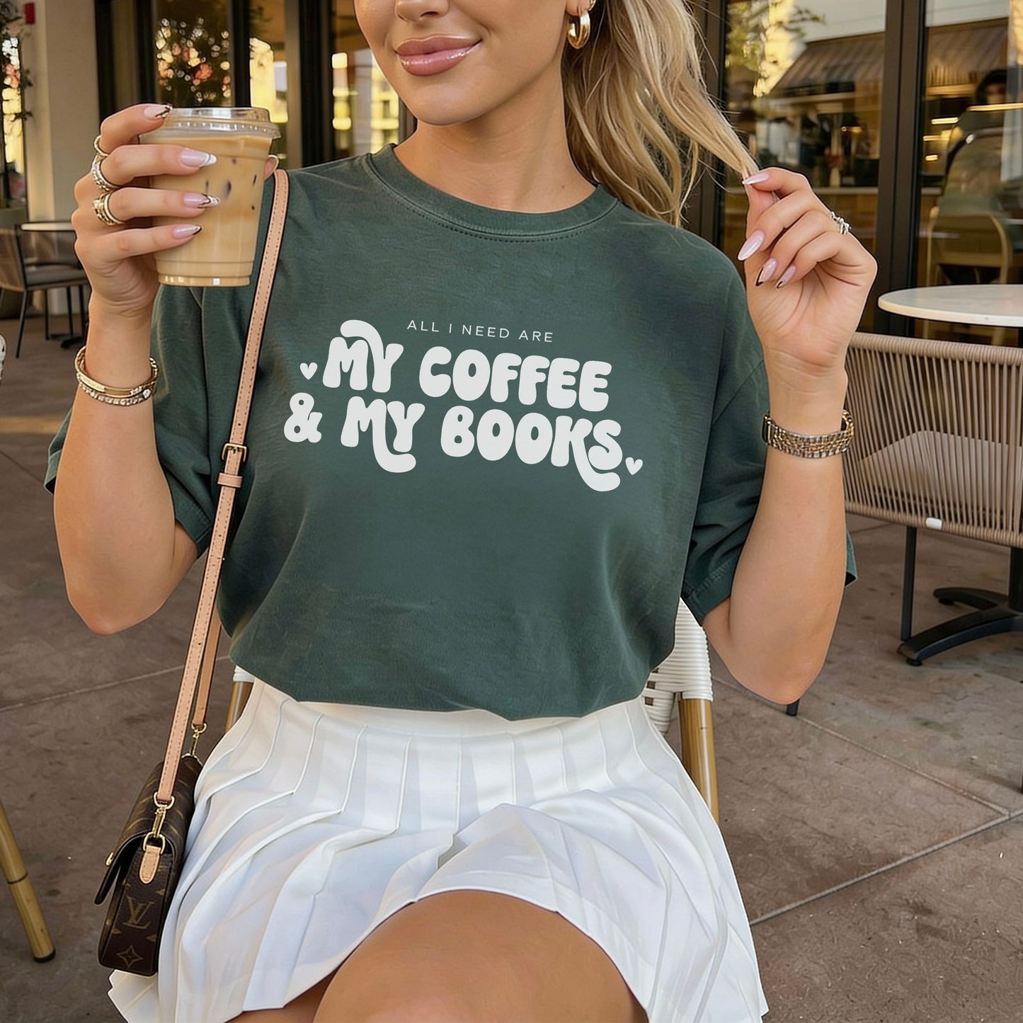 All I Need Are My Coffee & My Books Heavyweight Comfort Colors Shirt