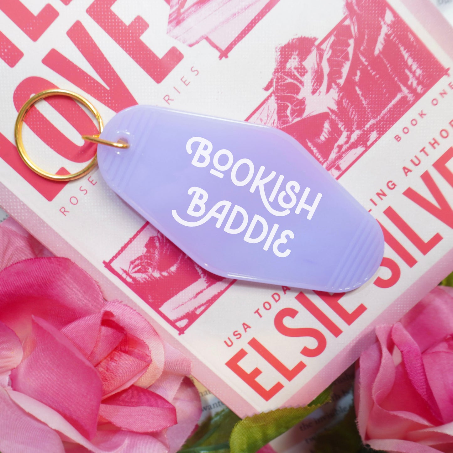 Bookish Baddie Retro Motel Keychain