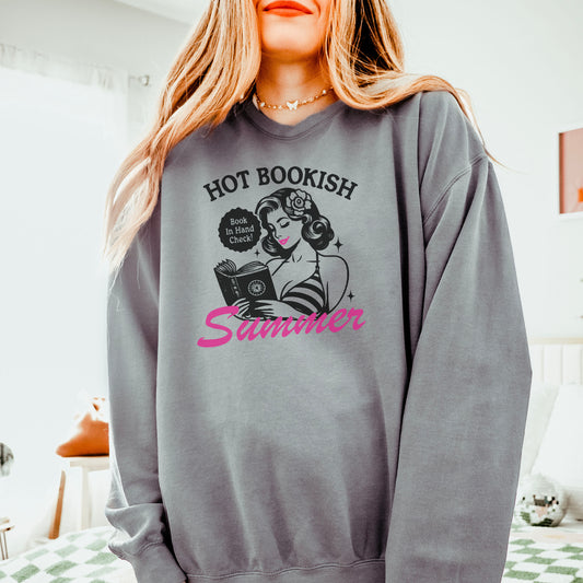 Hot Bookish Summer Lightweight Premium Comfort Colors Sweatshirt