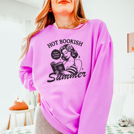 Hot Bookish Summer Lightweight Premium Comfort Colors Sweatshirt