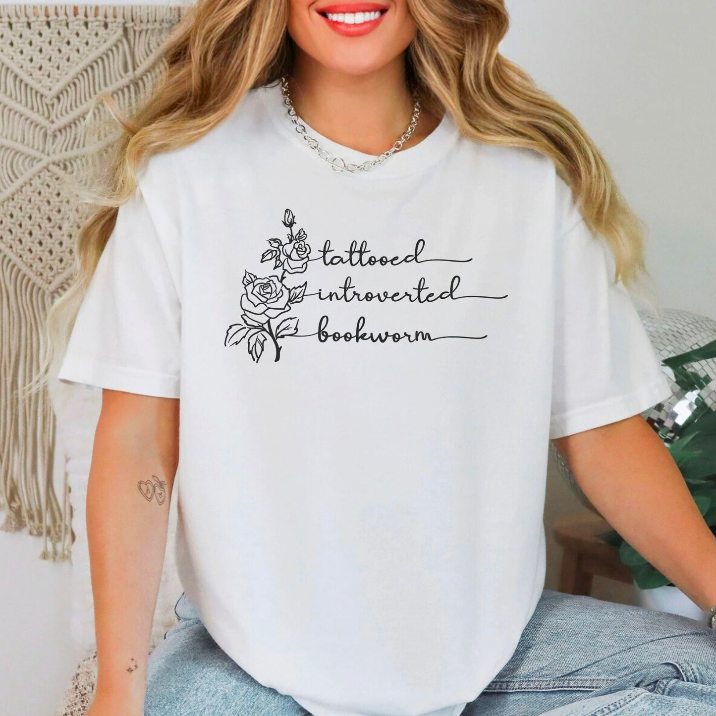 Tattooed Introverted Bookworm Comfort Colors Shirt – Book Lover’s Dream Tee