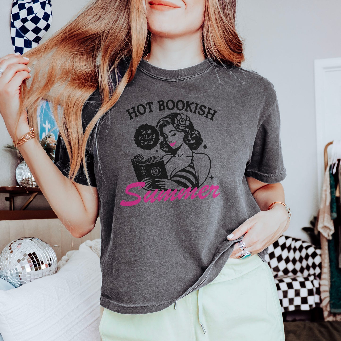 Hot Bookish Summer Premium Cropped Boxy Comfort Colors Shirt