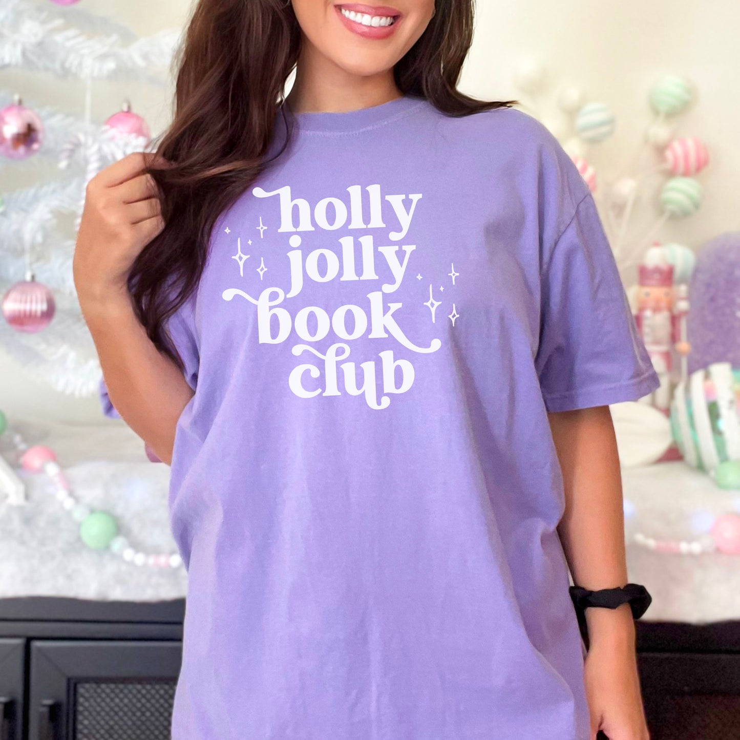 Holly Jolly Book Club Heavyweight Comfort Colors Shirt