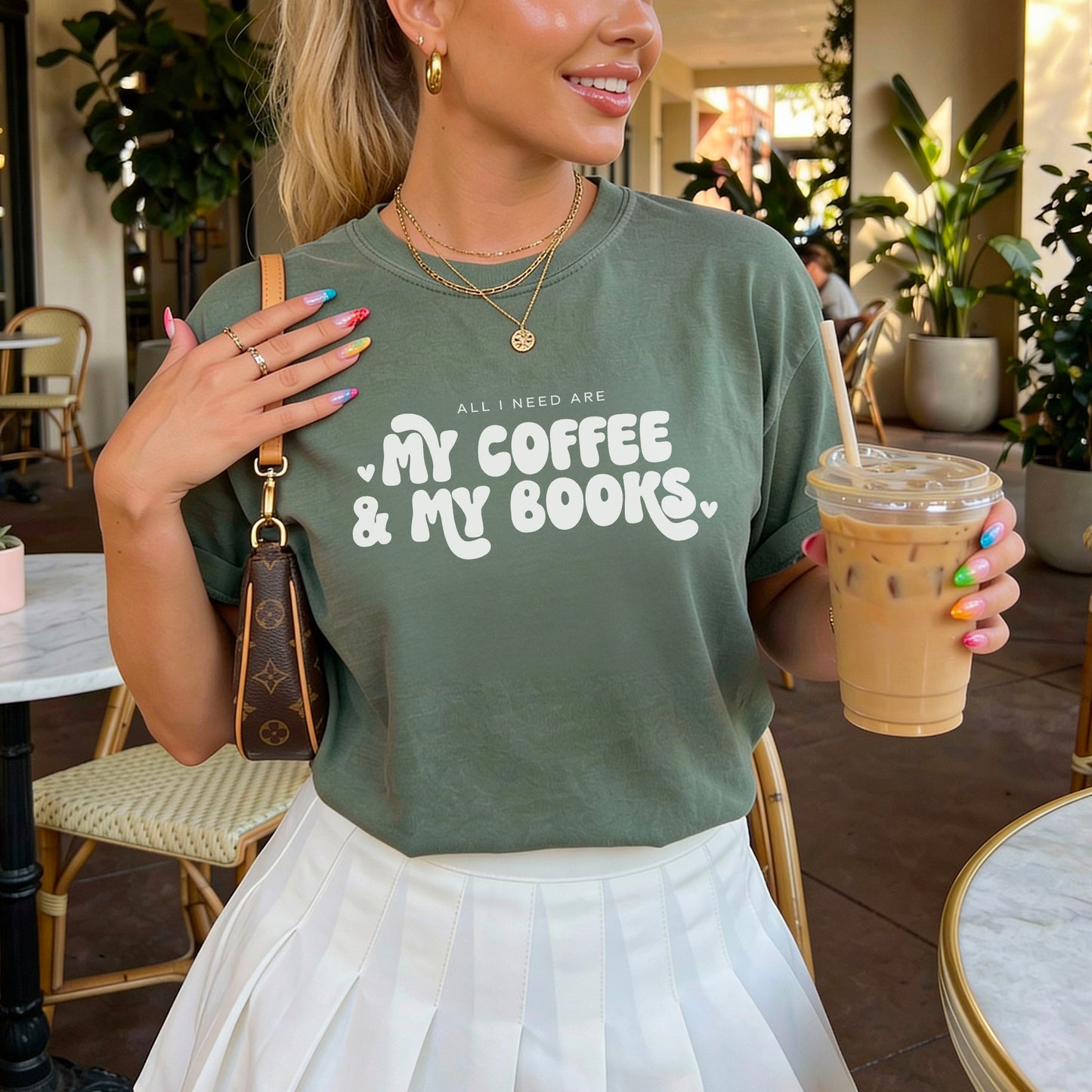 All I Need Are My Coffee & My Books Heavyweight Comfort Colors Shirt