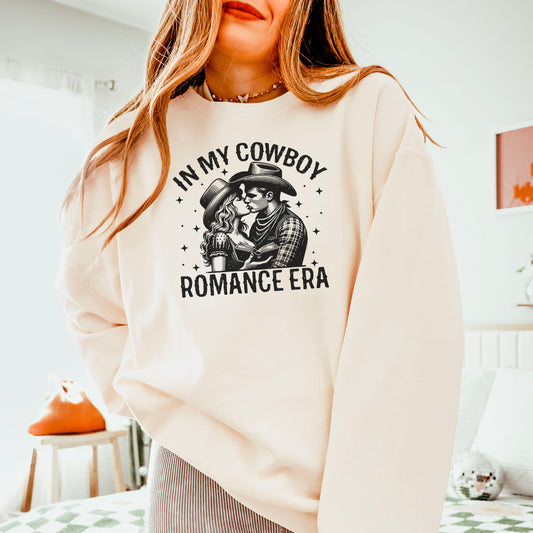 In My Cowboy Romance Era (Couple) Comfort Colors Lightweight Sweatshirt