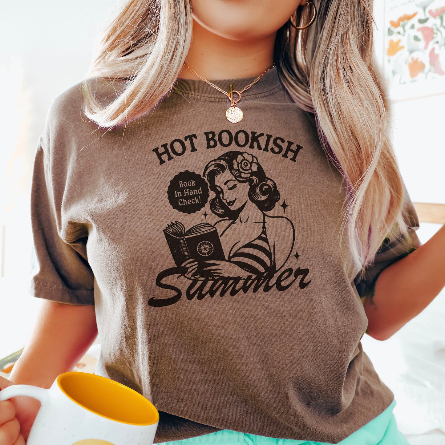 Hot Bookish Summer Premium Comfort Colors Shirt – Retro Summer Reading Tee