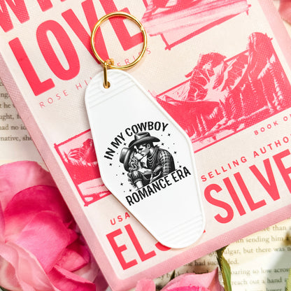 In My Cowboy Romance Era (Couple) Motel Keychain