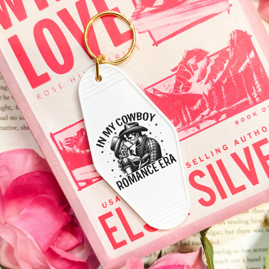 In My Cowboy Romance Era (Couple) Motel Keychain