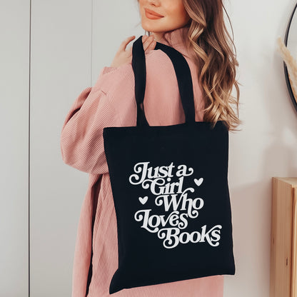 Just A Girl Who Loves Books Tote Bag - Natalia’s Design Studio