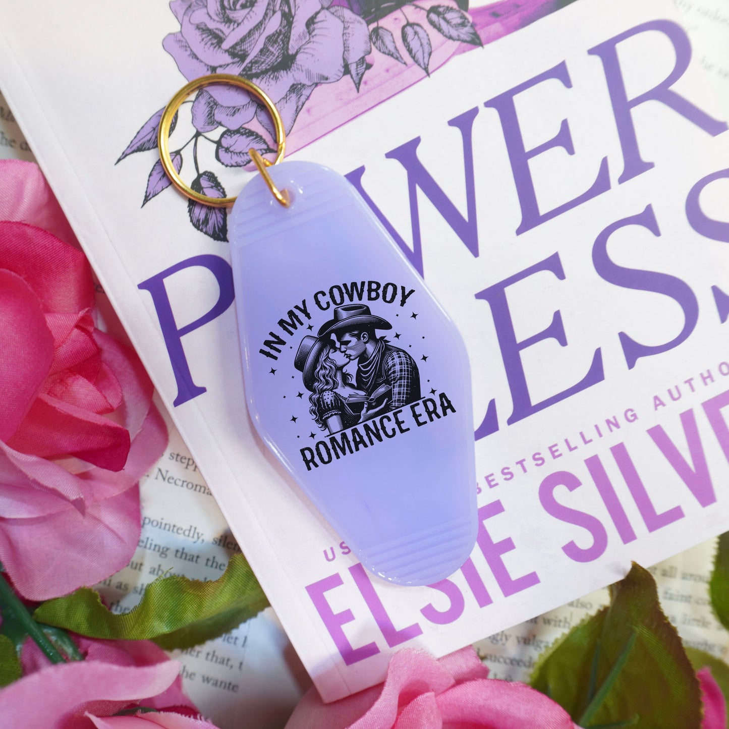 In My Cowboy Romance Era (Couple) Motel Keychain