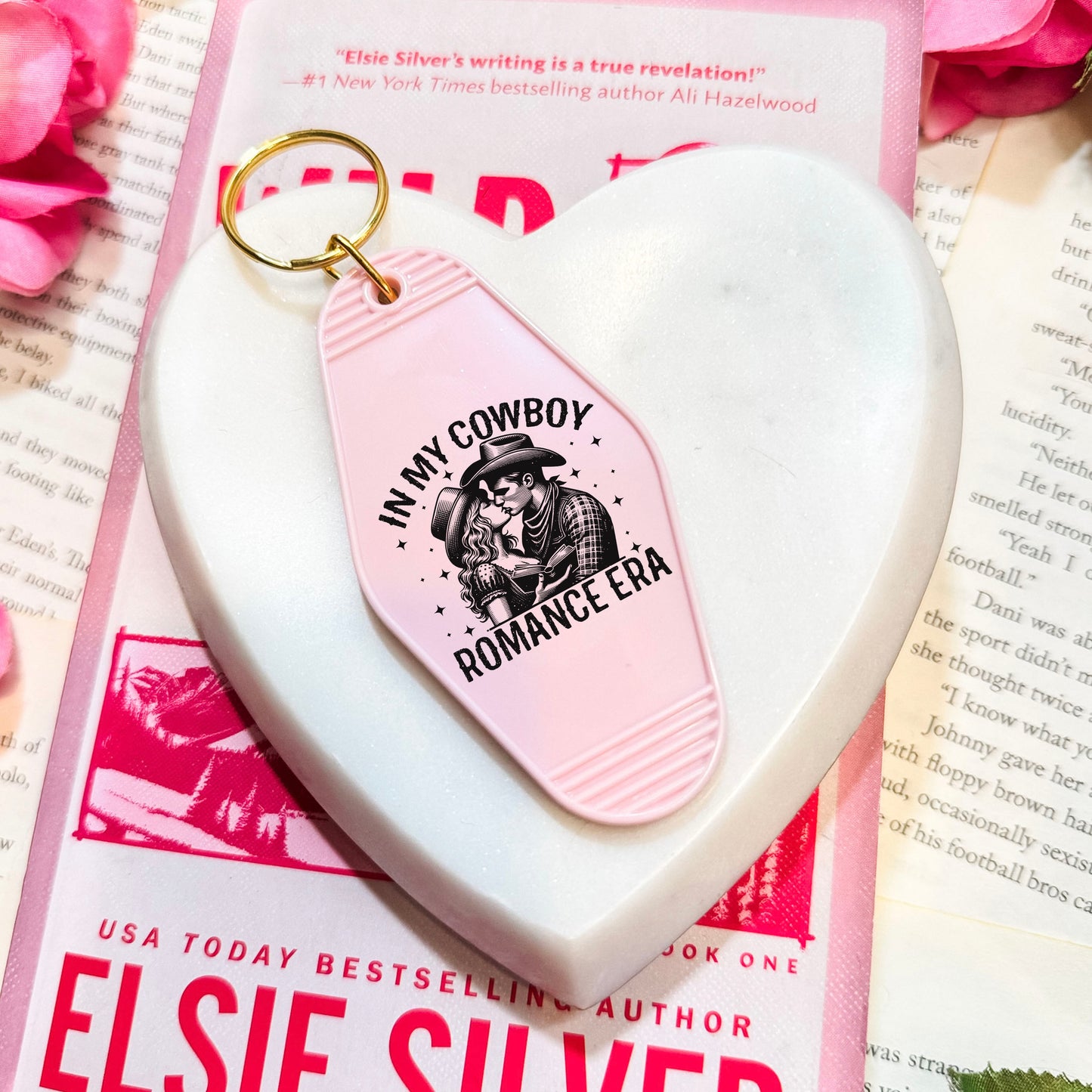 In My Cowboy Romance Era (Couple) Motel Keychain