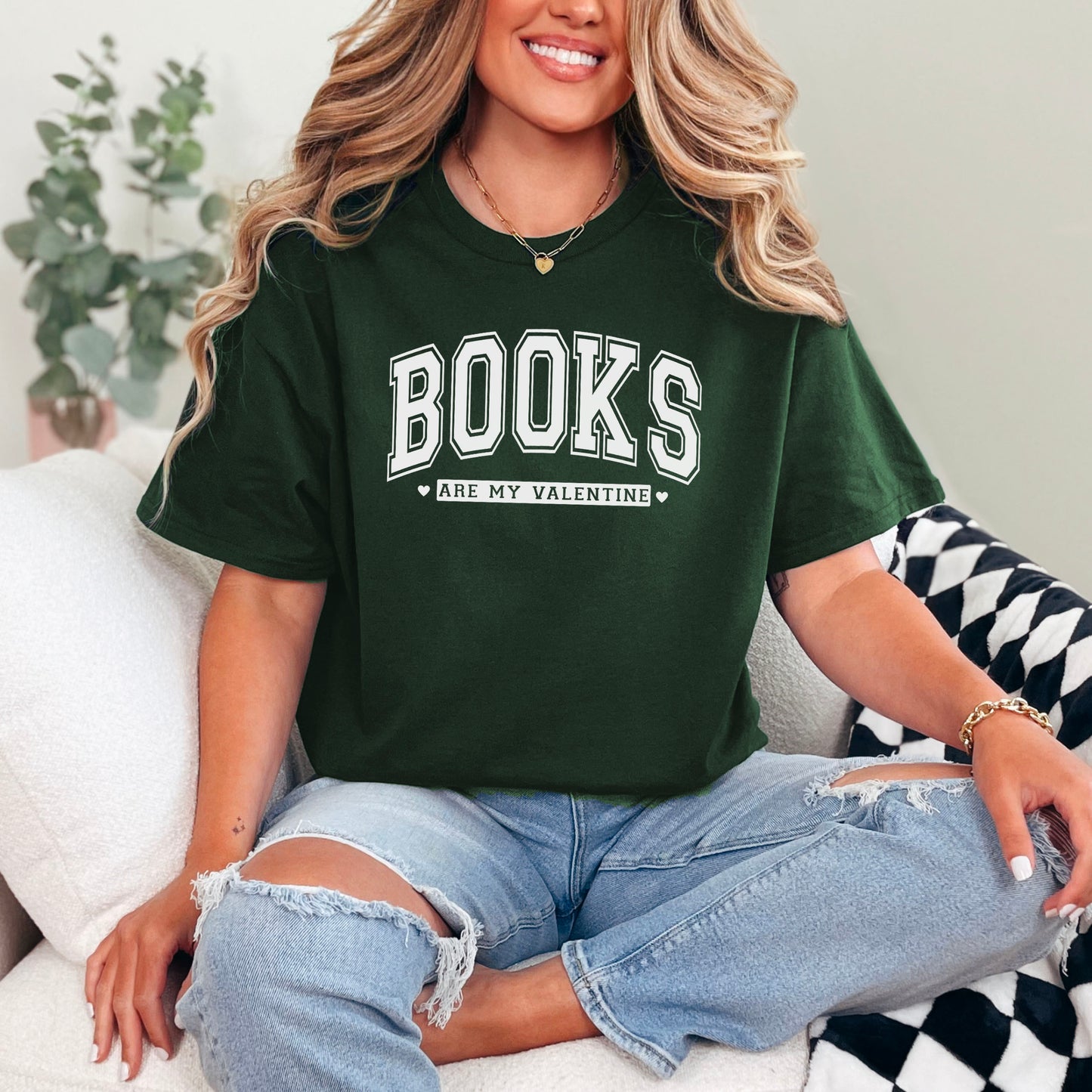 Books Are My Valentine Gildan Softstyle Shirt